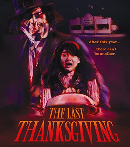 Blu-ray cover for horror film "The Last Thanksgiving" with scary imagery.