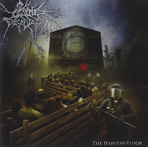 Album cover art: hazmat guard herding people into a pen, with industrial background.