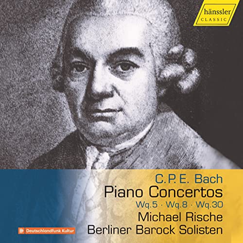 CD cover featuring a portrait of composer C.P.E. Bach.