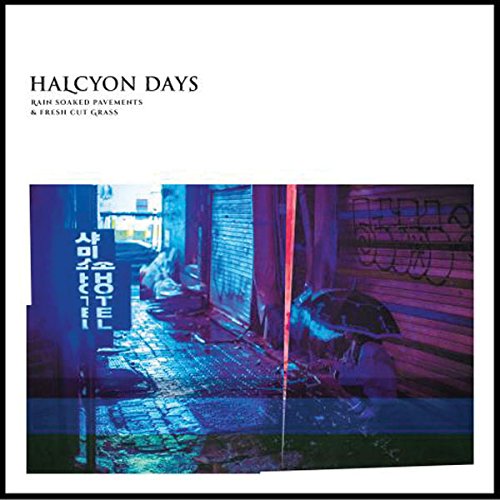 Vinyl record cover depicting a rain-slicked alleyway with Korean signage.