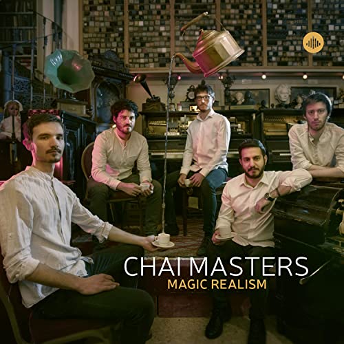 CD cover: Chai Masters band with surreal tea-pouring imagery.