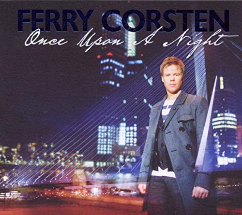 Ferry Corsten album cover with artist portrait and city lights.