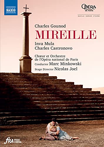 DVD cover for Gounodās *Mireille* opera, featuring a couple and stone steps.