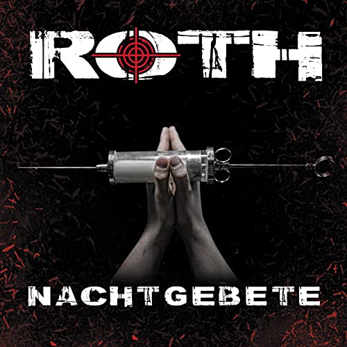 Roth album cover: hands holding a syringe, crosshair, dark background.