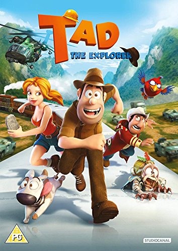 “Tad The Explorer” DVD cover featuring animated characters in a jungle scene.
