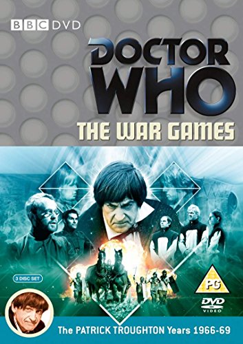 "Doctor Who: The War Games DVD cover featuring the Second Doctor and other characters."
