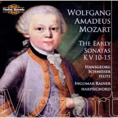 CD cover featuring a portrait of young Mozart and text details.