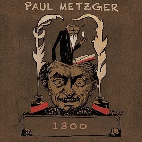 Vintage-style album cover with illustrated face, man, and number "1300".
