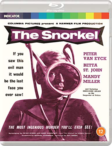Blu-ray cover for "The Snorkel" featuring a man with a snorkel mask.