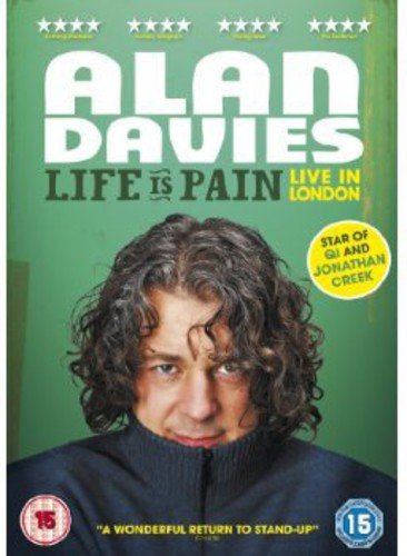 DVD cover featuring Alan Davies with curly hair, against a green background.