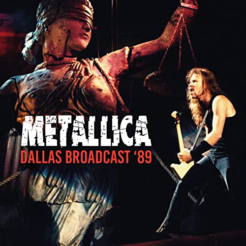Metallica album cover featuring James Hetfield performing before a statue.