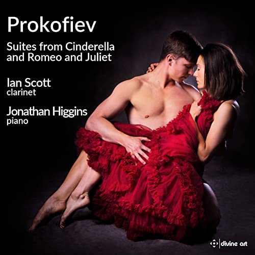 CD cover featuring a couple embracing, with text naming Prokofiev and performers.