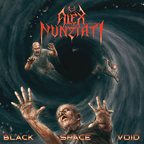 CD cover: figures falling into a swirling, dark, cosmic void.