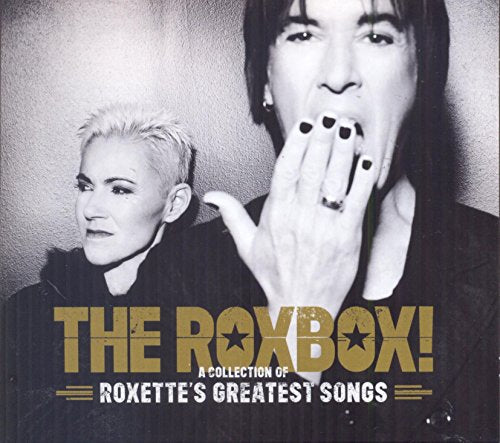 Roxette album cover featuring Marie Fredriksson and Per Gessle in black and white.
