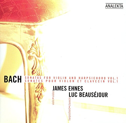 A CD cover featuring a harpsichord with names and text in English and French.
