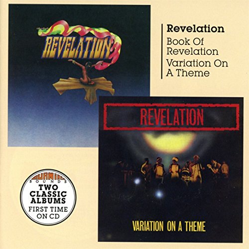 "CD cover featuring two album artworks: 'Revelation' and 'Variation on a Theme' on beige background."