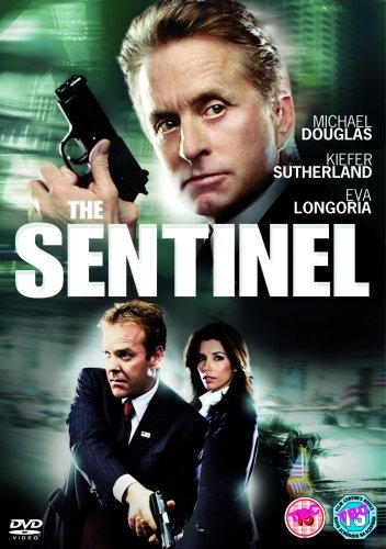 DVD cover for "The Sentinel" featuring Michael Douglas with a gun.