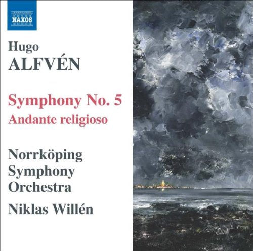 A CD cover featuring a dark, abstract painting and text on a white background.
