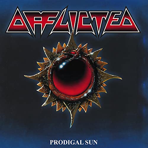 Album cover for Afflicted’s “Prodigal Sun” featuring a red sun with a snake.