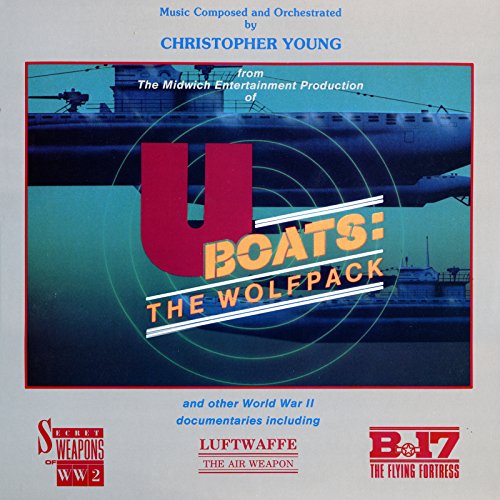 "Vinyl record cover featuring a submarine with 'U-Boats: The Wolfpack' title."