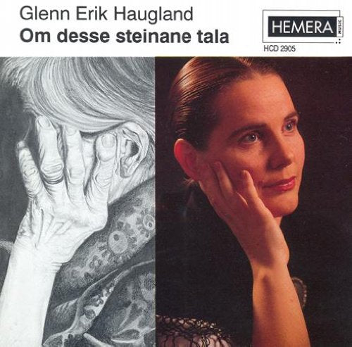 "Album cover with a drawing and a photo of a man."