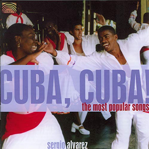 CD cover featuring a group of musicians in white clothing, with “CUBA CUBA” text.