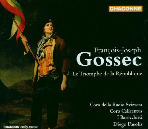 "CD cover with flag image and 'François-Joseph Gossec' text on dark background."