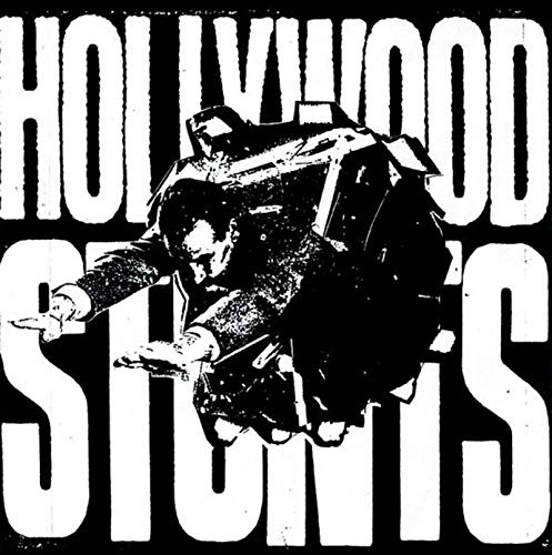 Black and white vinyl record cover depicting a stuntman falling.