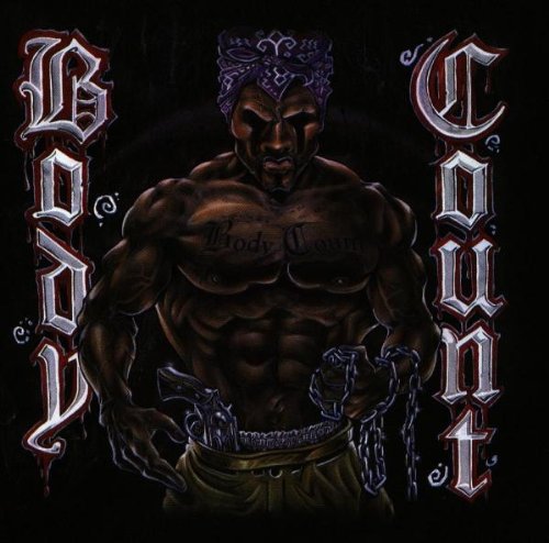 "Album cover with muscular man and 'Body Count' text on a black background."