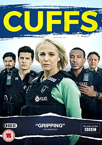 "Cuffs" DVD cover featuring a woman and four men in police uniforms.
