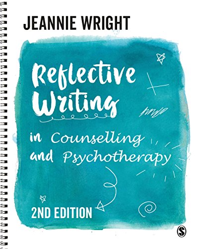 The image depicts a spiral-bound book cover with a teal watercolor design and white text.