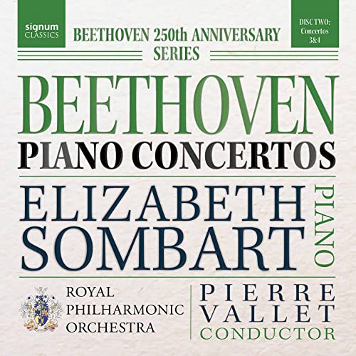 CD cover for Beethoven piano concertos featuring Elizabeth Sombart.