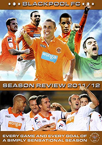 Blackpool FC players in orange kits on a 2011/12 season review DVD cover.