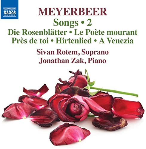 CD cover for Meyerbeer: Songs Vol. 2, featuring red roses.