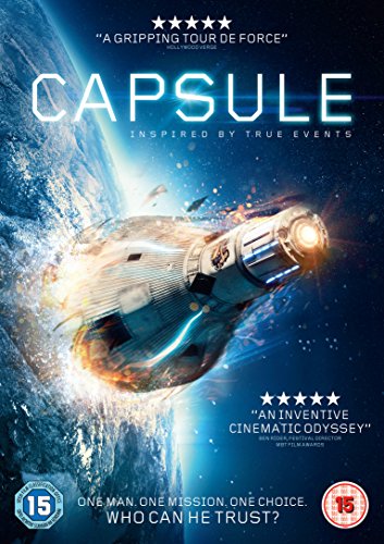 DVD cover for "Capsule" depicting a spacecraft against Earth and stars.