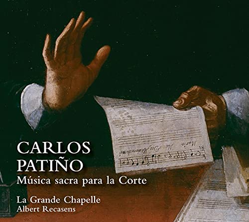 CD cover: hands holding sheet music, text “Carlos Patino” and title.