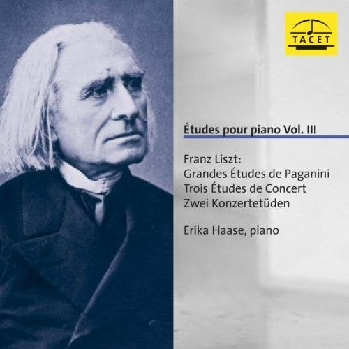 CD cover with portrait of Franz Liszt and text describing the music album.