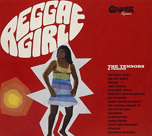 Red album cover for "Reggae Girl" by The Tennors & Friends, featuring a woman.