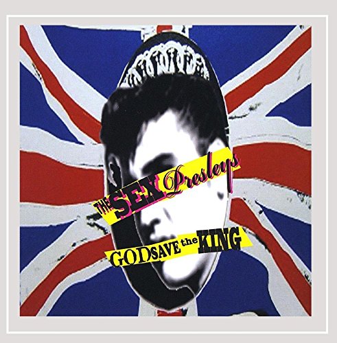 CD cover: punk-style image of Elvis with a Union Jack background.