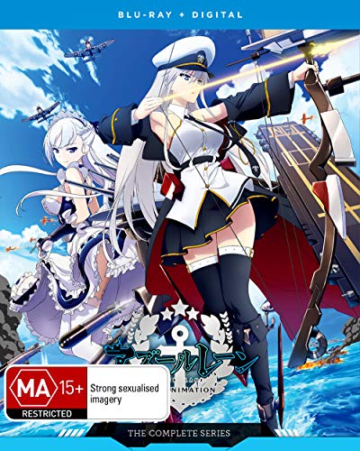 Azur Lane" Blu-ray cover featuring anime girls and naval warships in a dynamic scene.