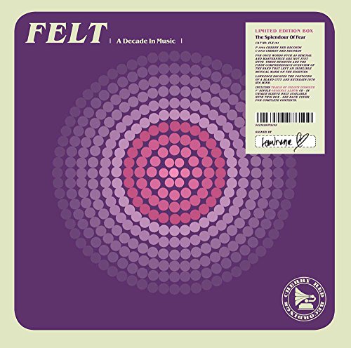 Lavender album cover with "FELT" in large, dark blue font and "The Splendour Of Fear" text.