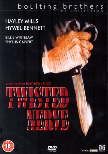 DVD cover for Twisted Nerve featuring a hand gripping a knife against black background.