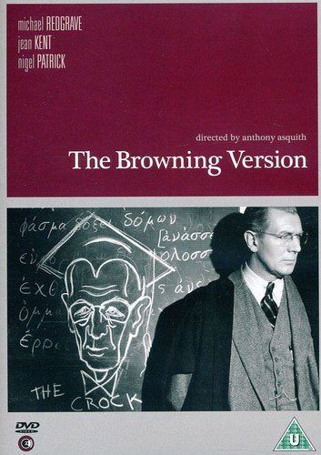 DVD cover for "The Browning Version" with black-and-white image of man and chalkboard.