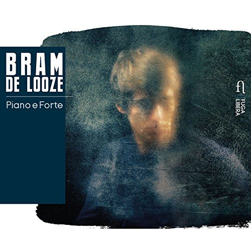 "Bram De Looze CD cover with artist's portrait and text on a dark background."