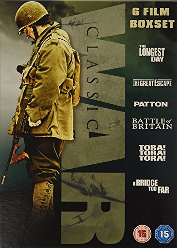DVD boxset cover featuring a soldier and listing six war films.