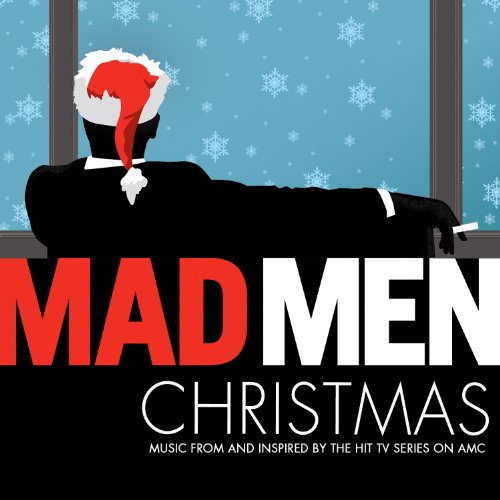 “Mad Men Christmas” CD cover: silhouetted man with Santa hat by a window.