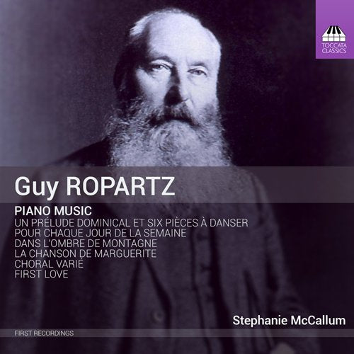 CD cover with a black and white portrait of Guy Ropartz.