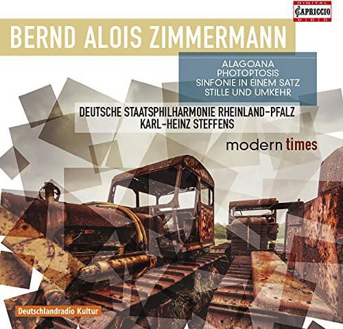 CD cover for Zimmermann's "Modern Times" featuring industrial wreckage.