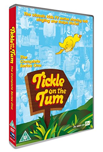 Tickle on the Tum" DVD cover featuring children and a cartoon chick.