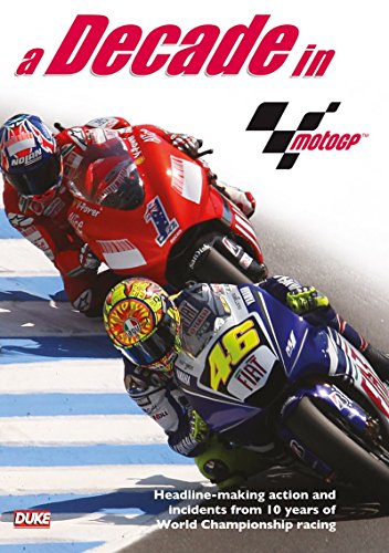 DVD cover featuring MotoGP racers in action, red and blue bikes.